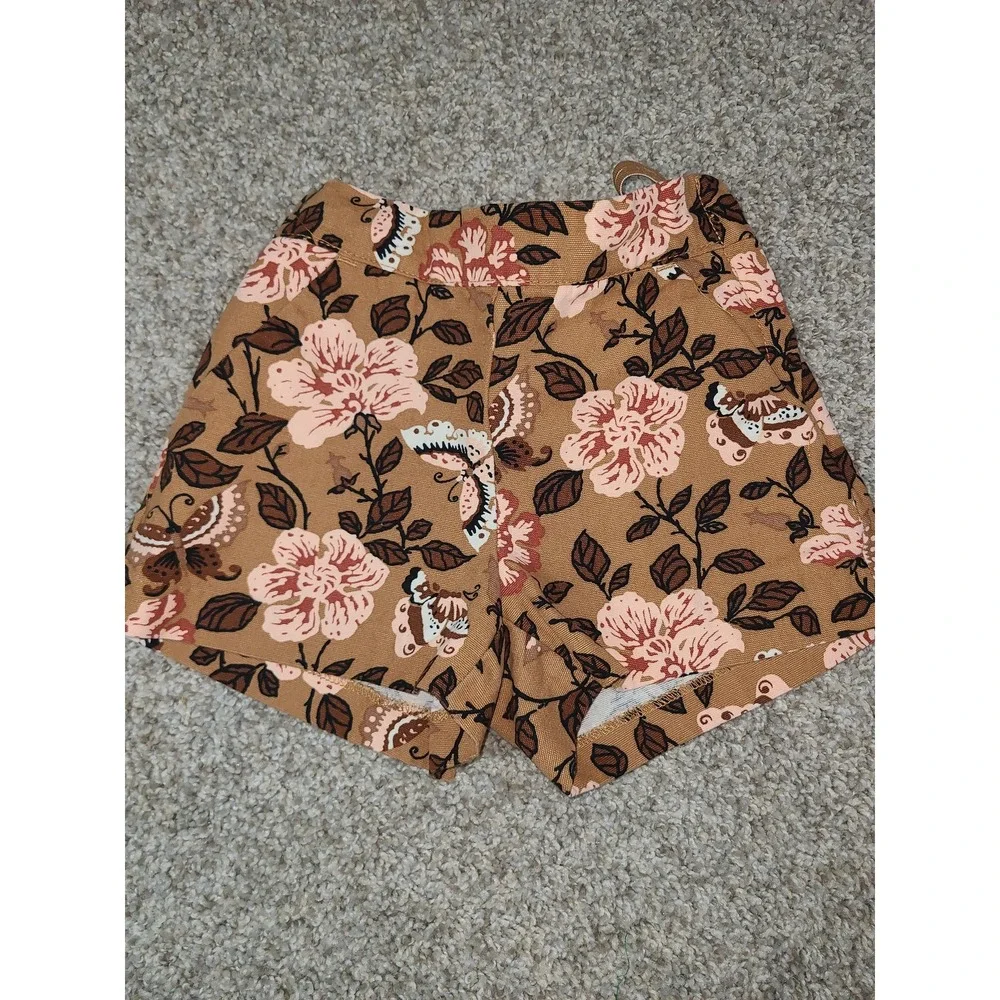 Janie and Jack Butterfly Floral Canvas Shorts Size 4